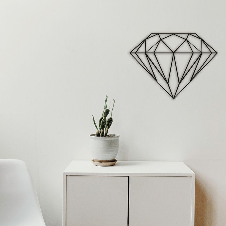 Diament Metalowa dekoracja ścienna *OP=OP