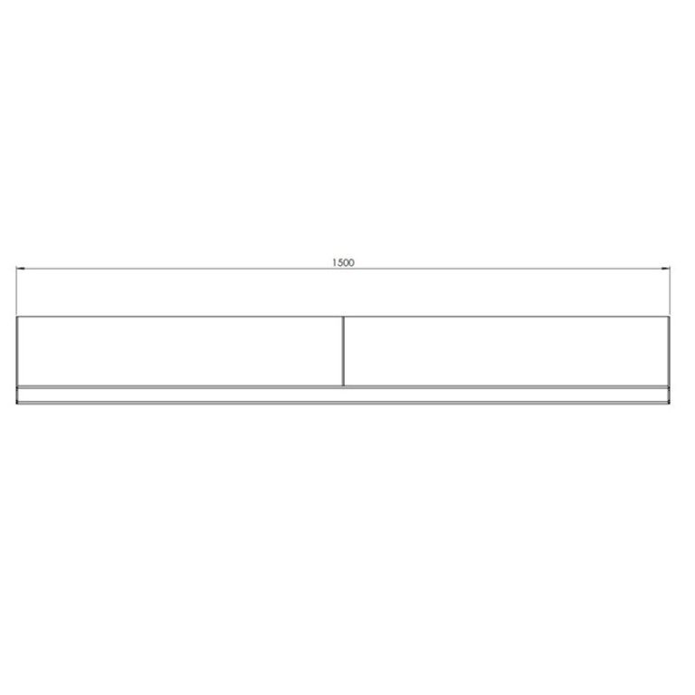 Prosta ściana oporowa ze stali malowanej proszkowo 150 cm (wysokość 50 cm)