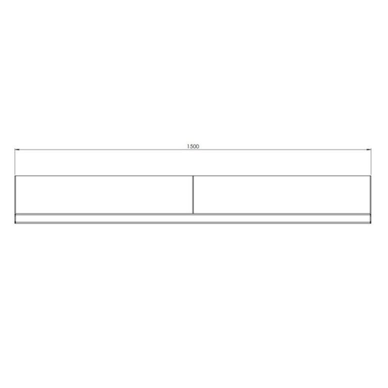 Mur oporowy ze stali corten - Proste - 150 x 30 cm