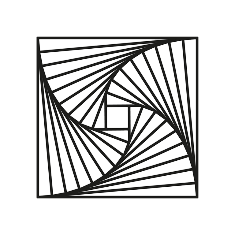 Kształty geometryczne Metalowa dekoracja ścienna 3.0
