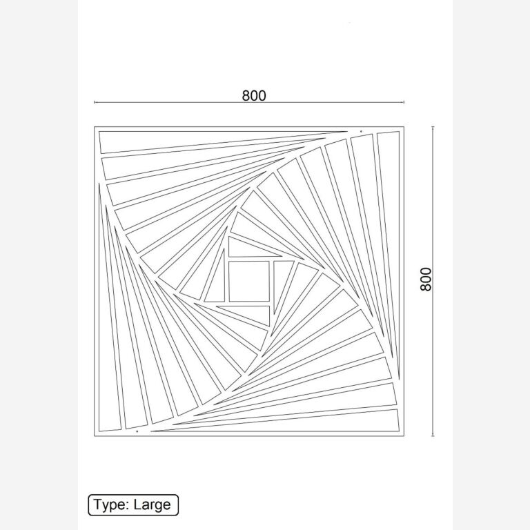 Kształty geometryczne Metalowa dekoracja ścienna 3.0