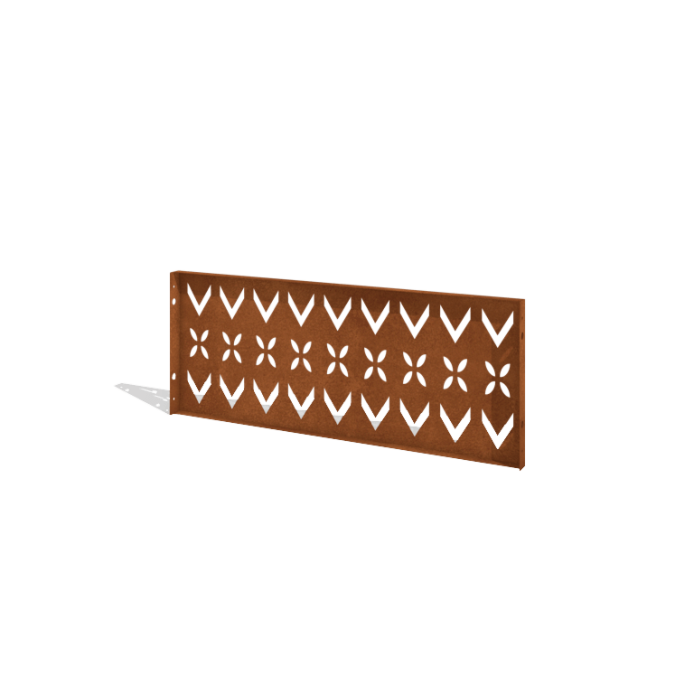 Ogrodzenie ze stali Corten H panelu V 120 x 47,5 cm
