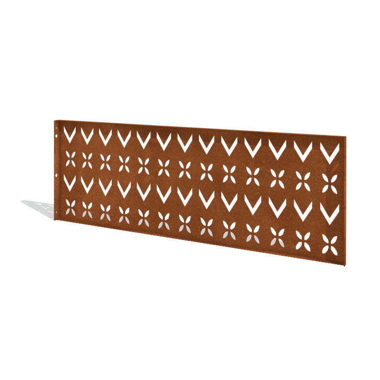 Ogrodzenie ze stali Corten H panelu V 180 x 63,3 cm