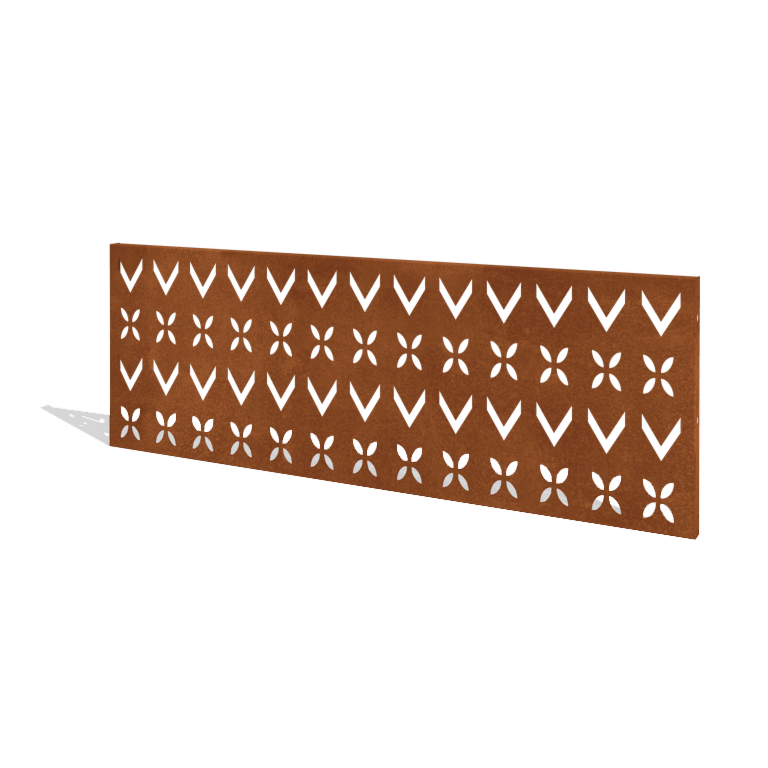 Ogrodzenie ze stali Corten H panelu V 180 x 63,3 cm