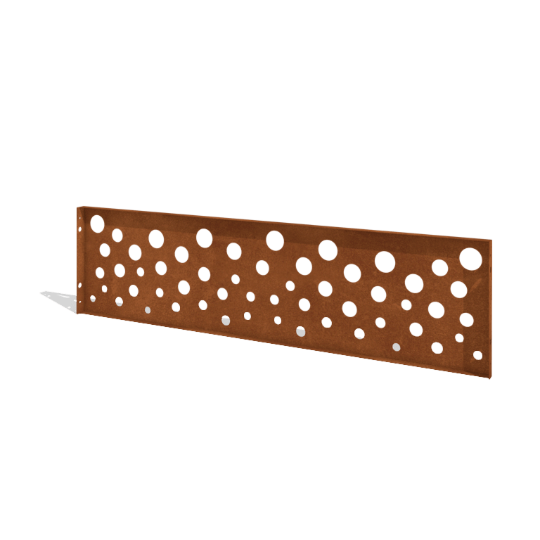 Ogrodzenie ze stali Corten H panelu B 180 x 47,5 cm