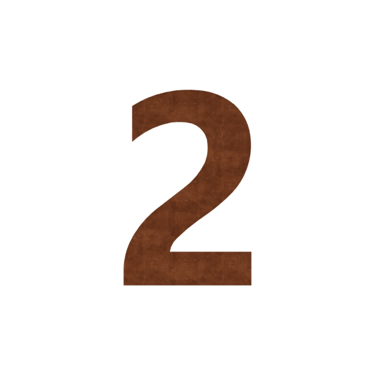 Numer domu ze stali corten 2 - 52,3 x 80 cm