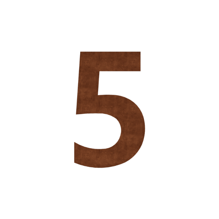 Numer domu ze stali corten 5 - 15 cm