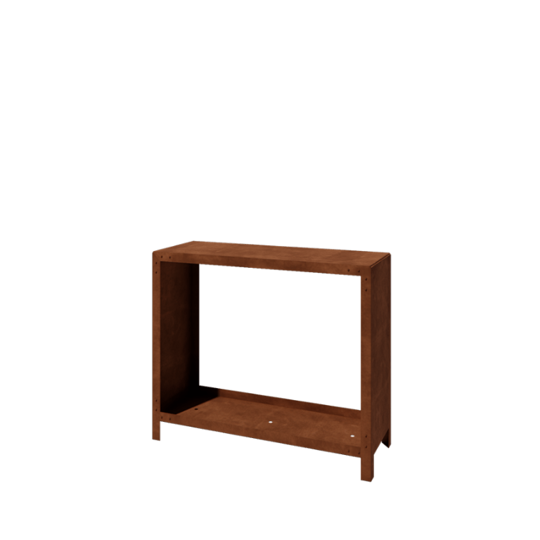 Drewutnia ze stali corten - Indiana - 120 x 40 x 100 cm