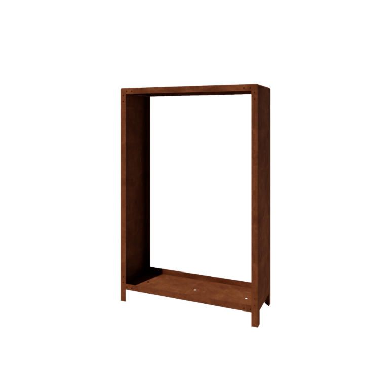 Drewutnia ze stali corten - Indiana - 120 x 40 x 180 cm