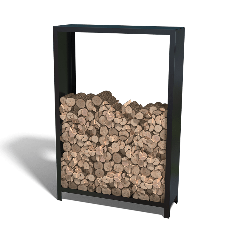 Malowany proszkowo stalowy schowek na drewno 180 x 120 x 40 cm