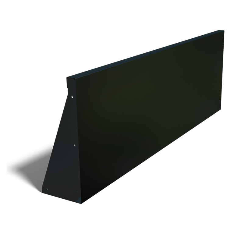 Prosta ściana oporowa ze stali malowanej proszkowo 150 cm (wysokość 50 cm)