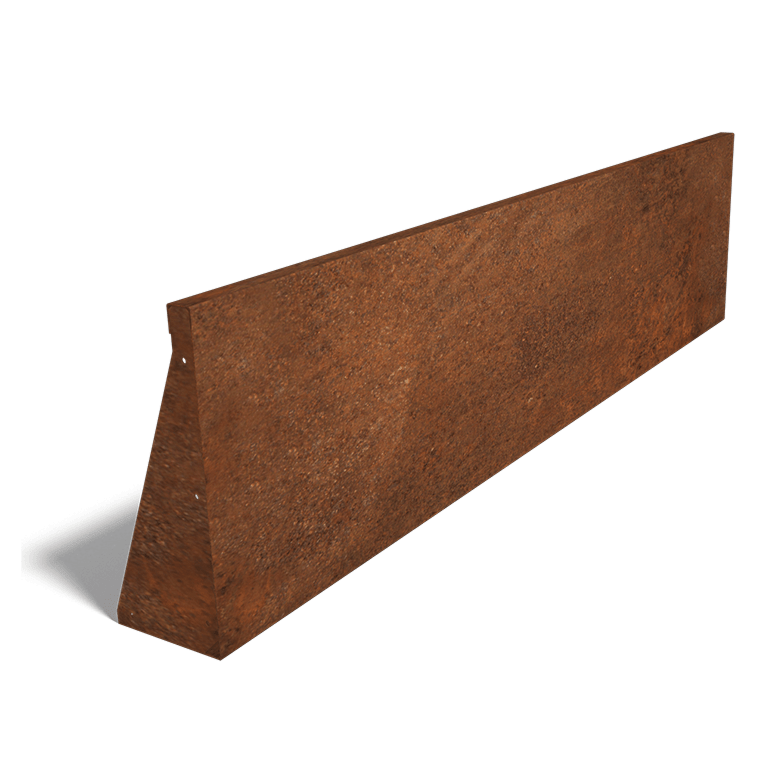 Prosta ściana oporowa ze stali corten 200 cm (wysokość 50 cm)