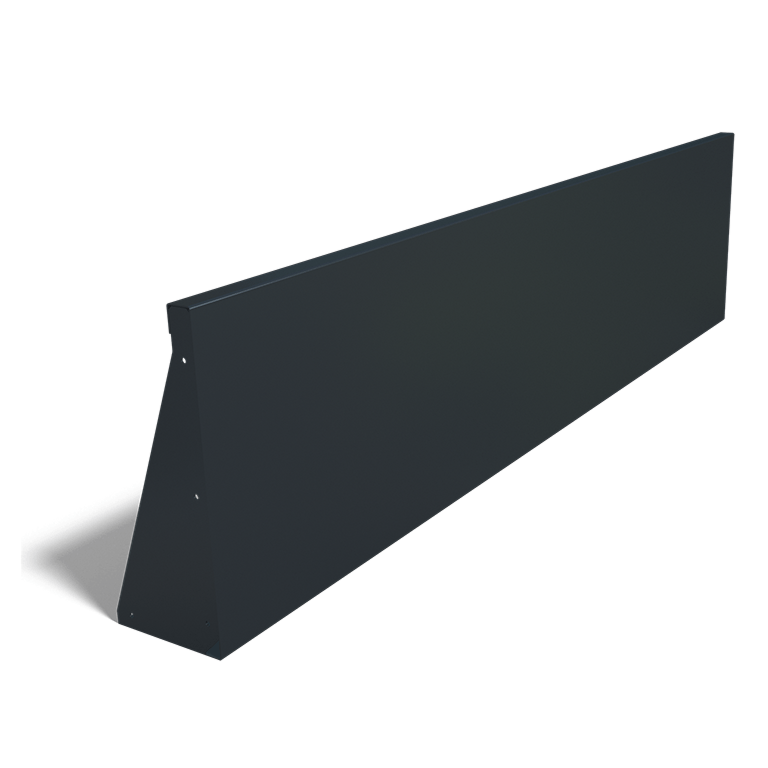 Prosta ściana oporowa ze stali malowanej proszkowo 200 cm (wysokość 50 cm)
