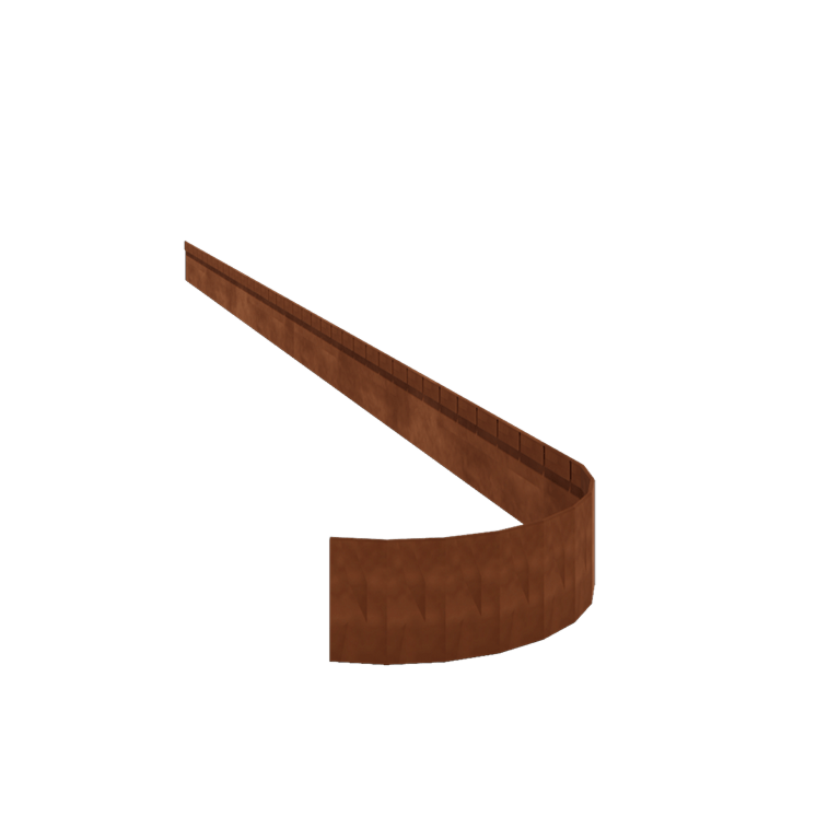 Zagięte obrzeże ogrodowe ze stali corten FLEX 13 cm (długość 240 cm)