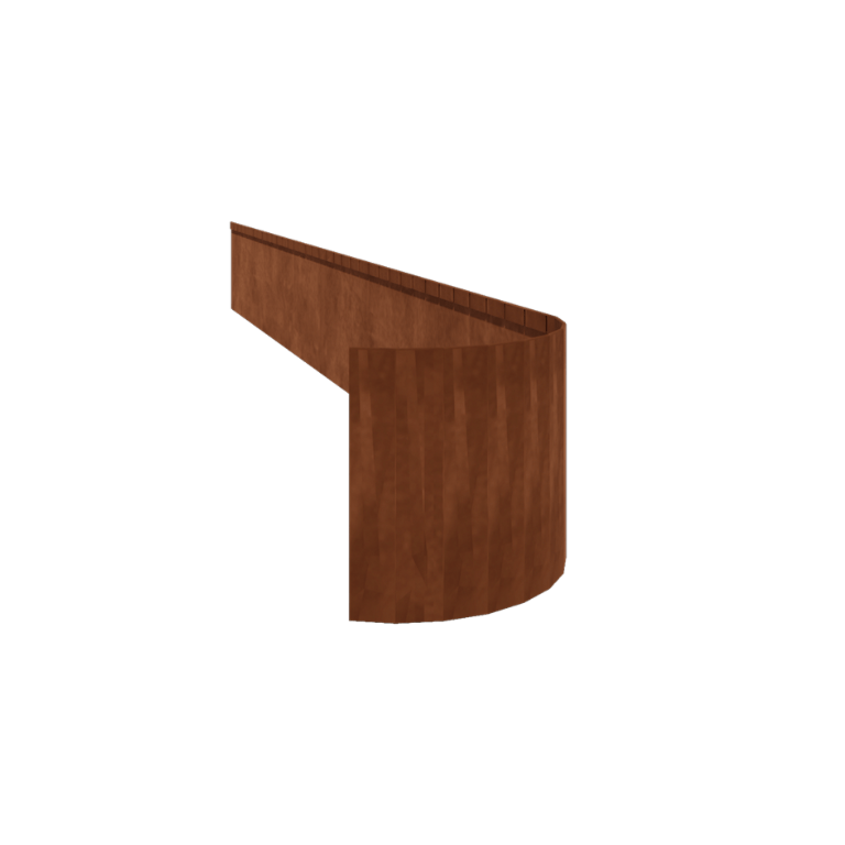 Zagięte obrzeże ogrodowe ze stali corten FLEX 35 cm (długość 240 cm)