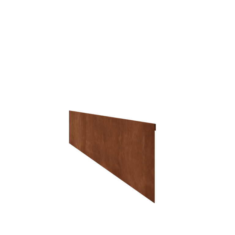 Obrzeże trawnikowe ze stali corten - Zagięte - Wysokość 23 cm - 240 cm