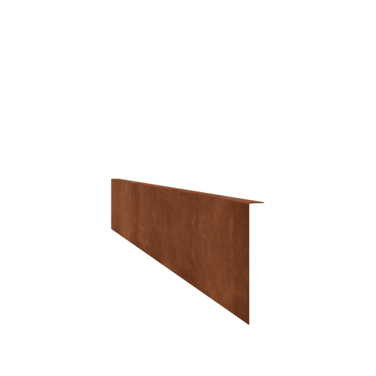 Odgięte obrzeże ogrodowe ze stali corten 22 cm (długość 150 cm)