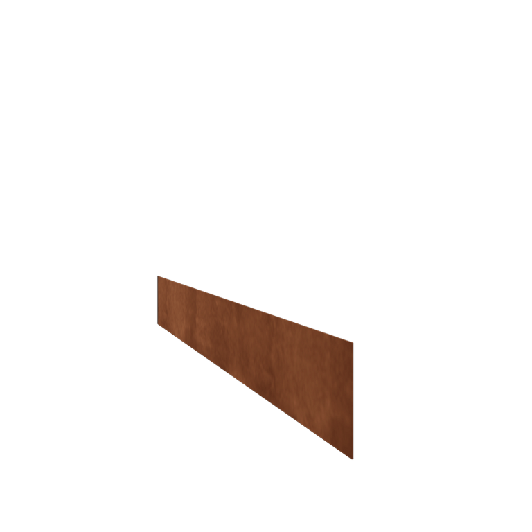 Obrzeże trawnikowe ze stali corten - Proste - Wysokość 15 cm - 150 cm