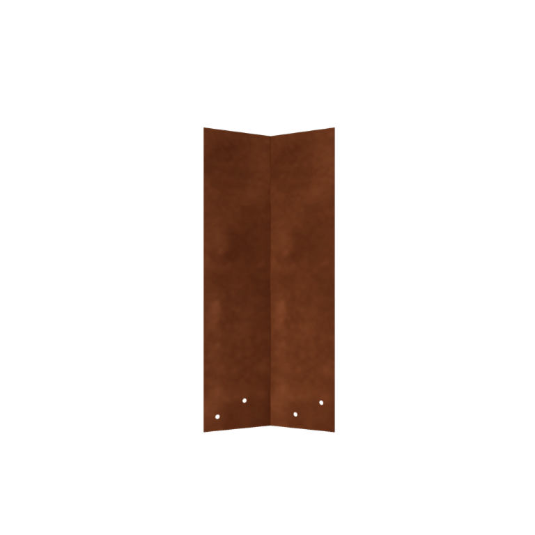 Płyta łącząca stal corten 45º wysokości XL 45 cm