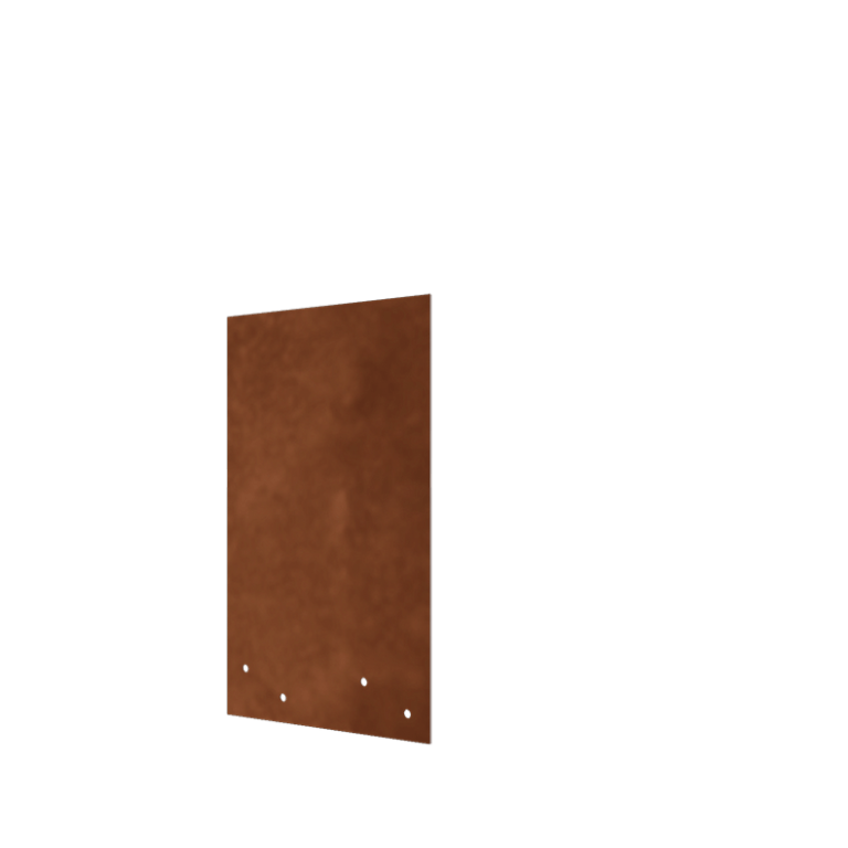 Płyta łącząca proste stal corten o wysokości 34 - 37,5 cm