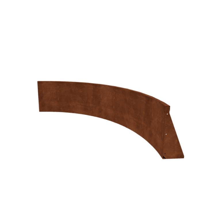 Mur oporowy ze stali corten - Łuk wewnętrzny - 150 x 150 x 50 cm