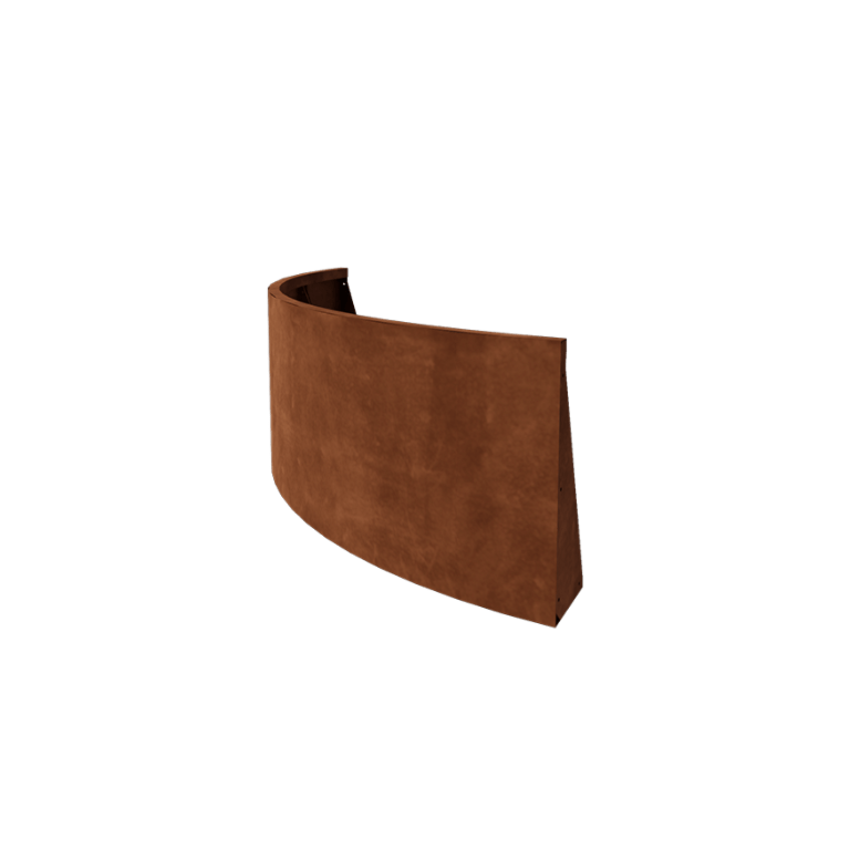 Mur oporowy ze stali corten - Łuk zewnętrzny - 150 x 150 x 60 cm