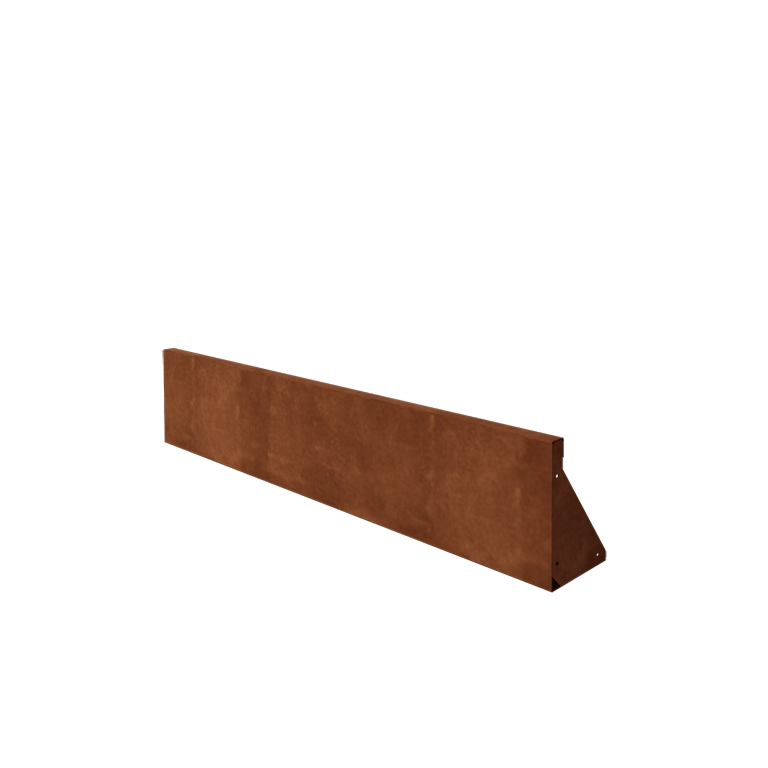 Mur oporowy ze stali corten - Proste - 150 x 30 cm