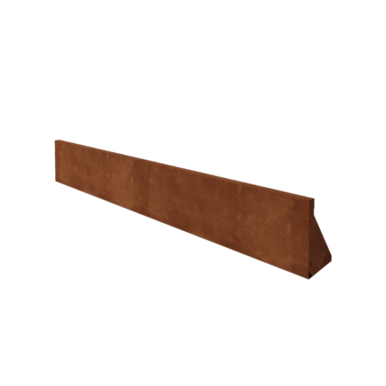 Mur oporowy ze stali corten - Proste - 200 x 30 cm