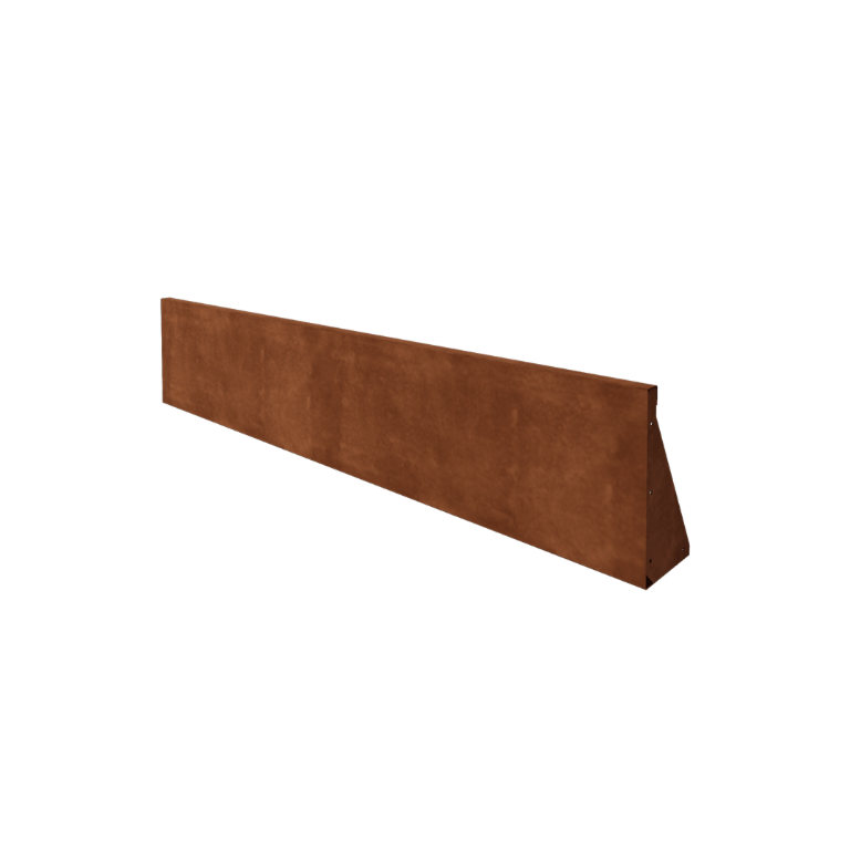 Mur oporowy ze stali corten - Proste - 200 x 40 cm