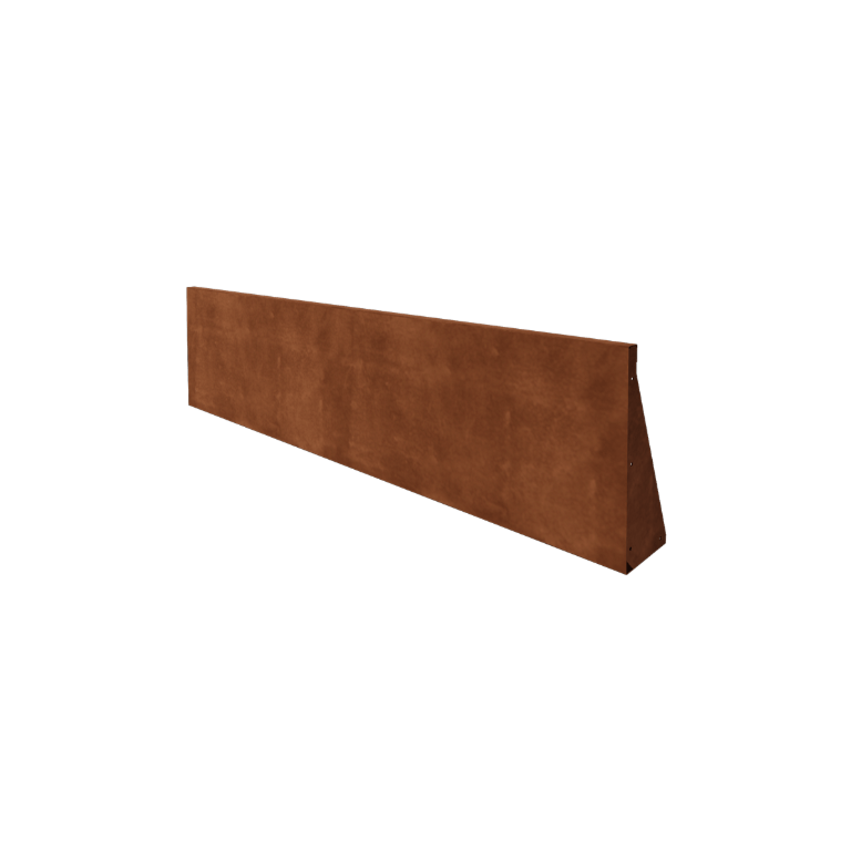 Prosta ściana oporowa ze stali corten 200 cm (wysokość 50 cm)