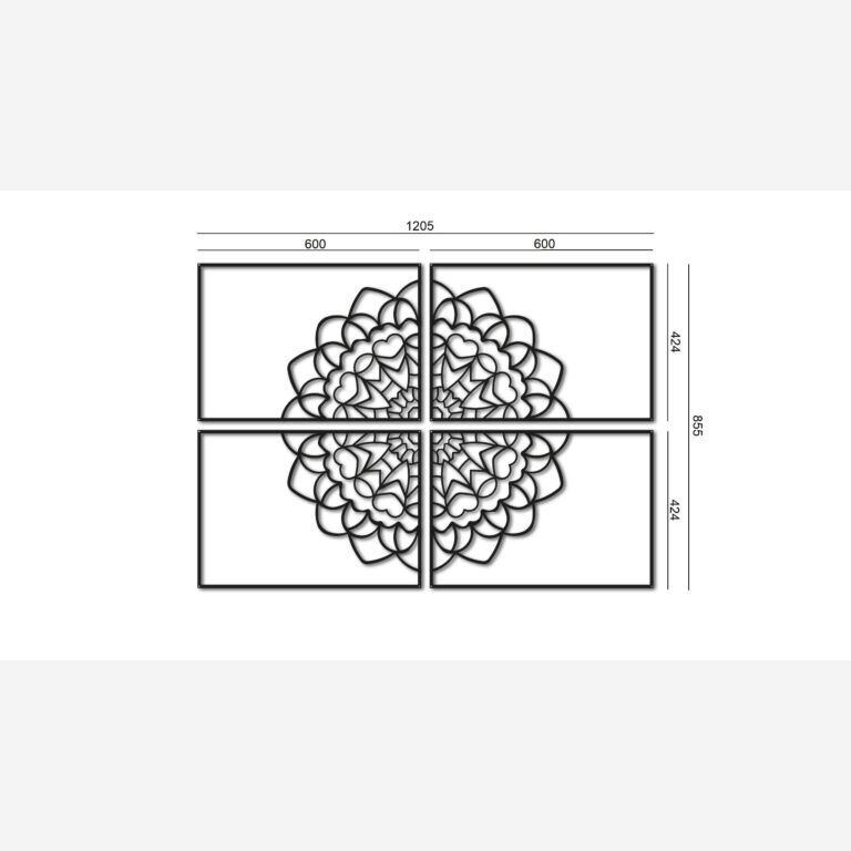 Metalowa dekoracja ścienna Mandala *OP=OP