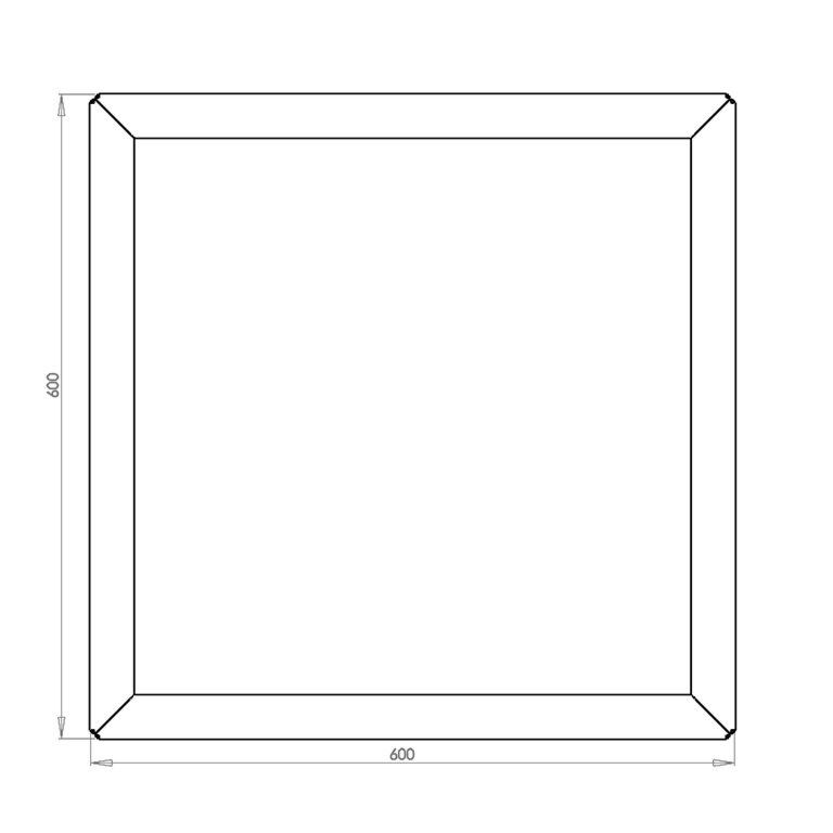 Donica stal malowana proszkowo Miami 60 x 60 cm