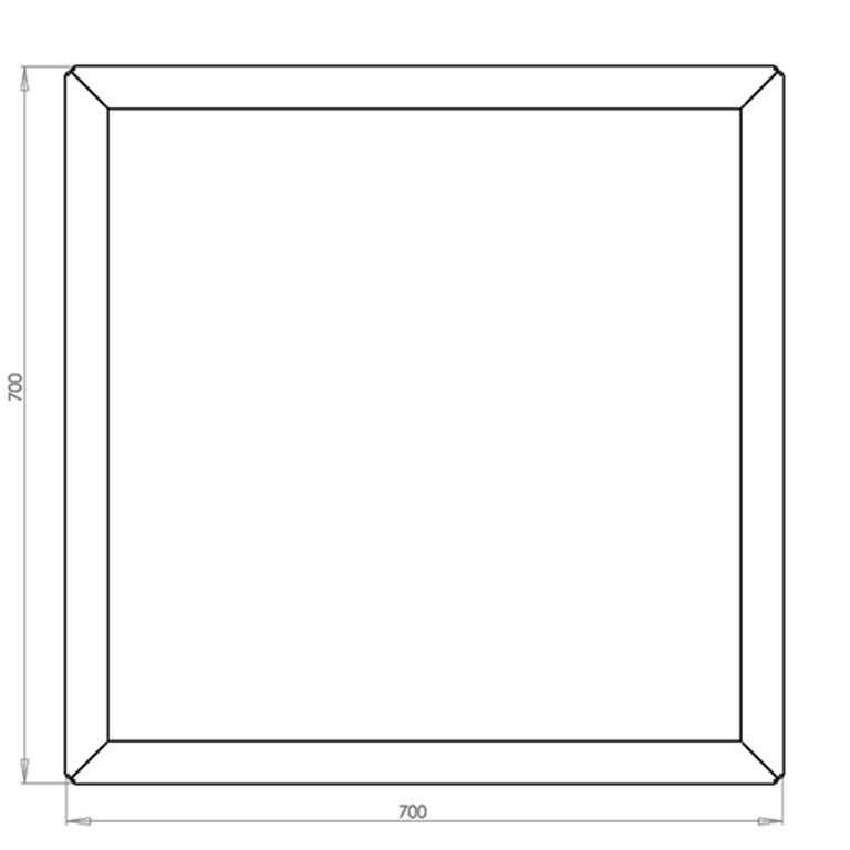 Donica ze stali corten Miami 70 x 70 cm