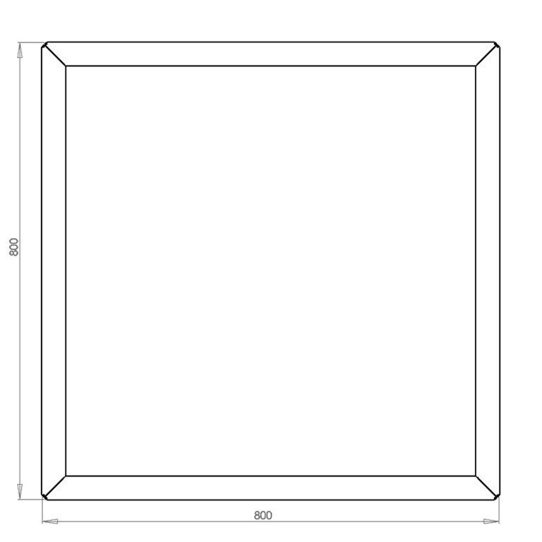 Donica ze stali corten Miami 80 x 80 cm