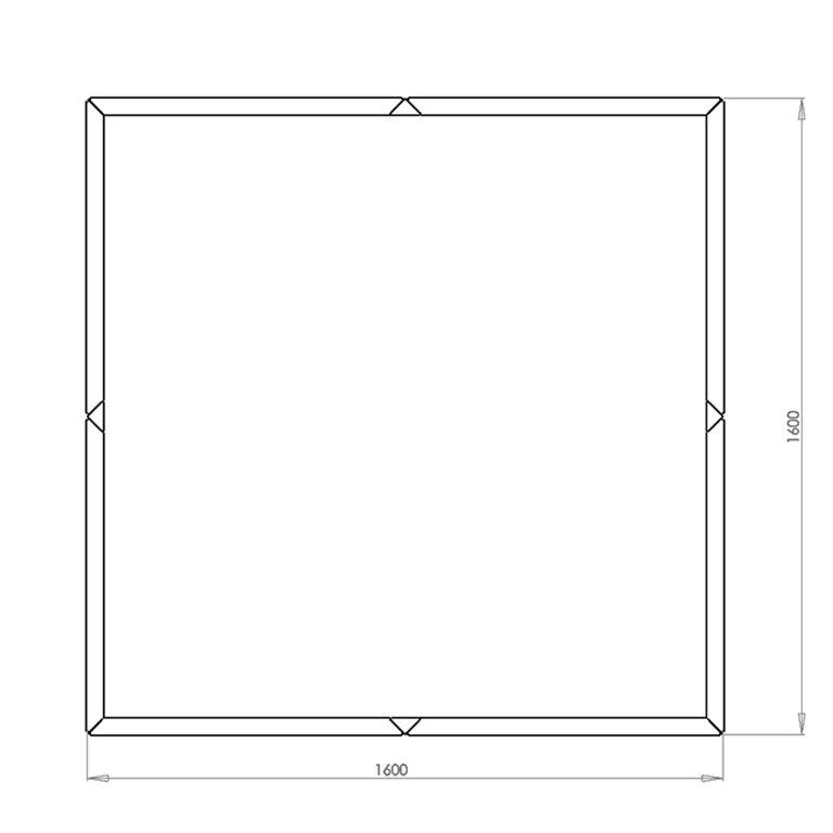 Donica stal malowana proszkowo Miami xxl 160 x 160 cm