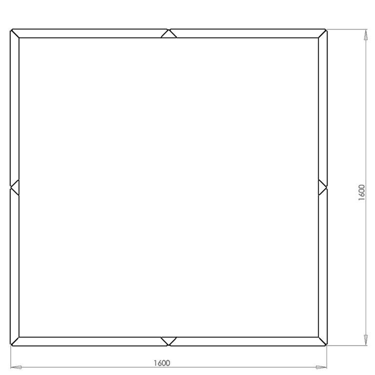 Donica ze stali corten Miami xxl 160 x 160 cm