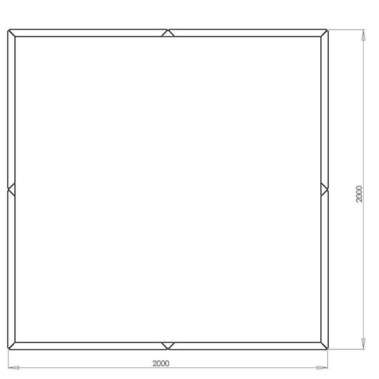 Donica ze stali corten Miami xxl 200 x 200 cm