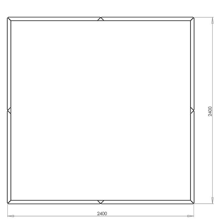 Donica ze stali corten Miami xxl 240 x 240 cm
