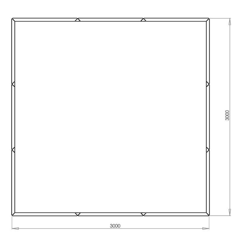 Donica stal malowana proszkowo Miami xxl 300 x 300 cm
