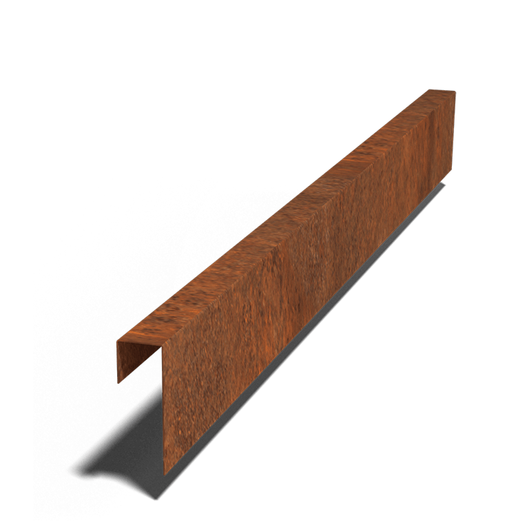 Profil U-kształtny ze stali corten 15 x 5 x 5 cm (długość 150 cm)