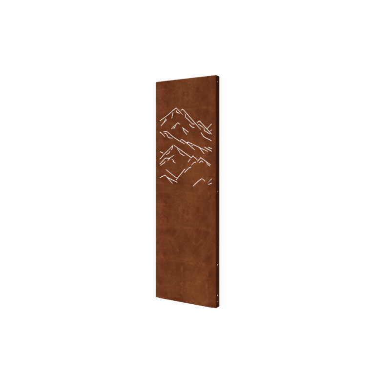 Panel dekoracyjny ze stali corten - Góry 3 - 60 x 6 x 190 cm