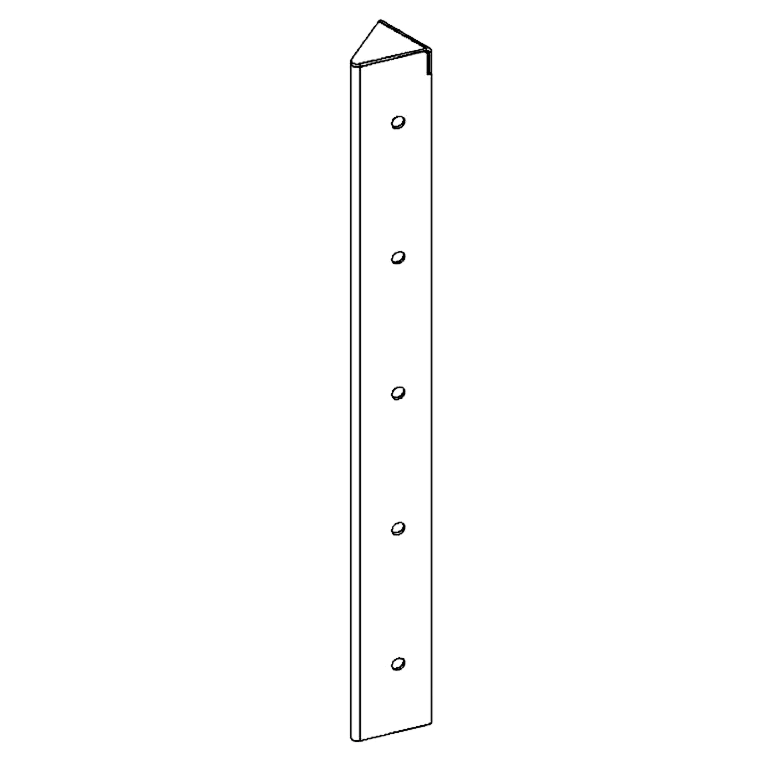 Element narożny stal malowana proszkowo 45° 50 cm