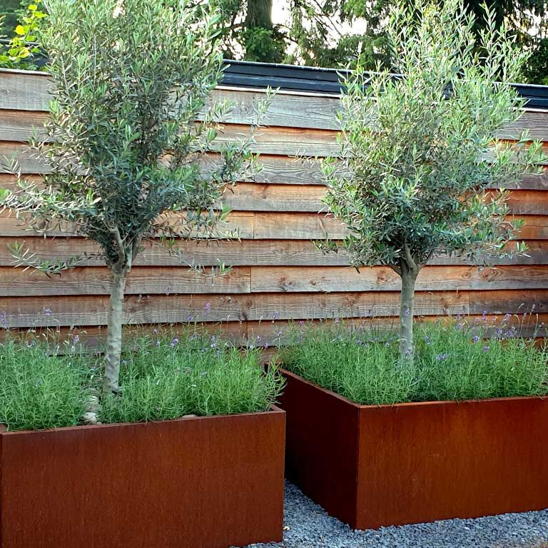 Donica ze stali corten Miami 120 x 120 cm