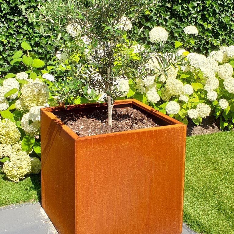 Donica ze stali corten Miami 70 x 70 cm