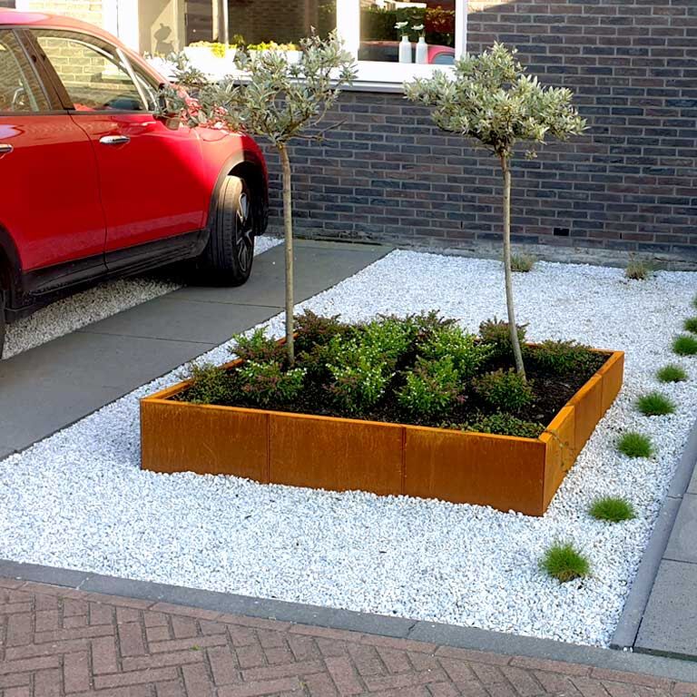 Donica ze stali corten Miami xxl 150 x 150 cm