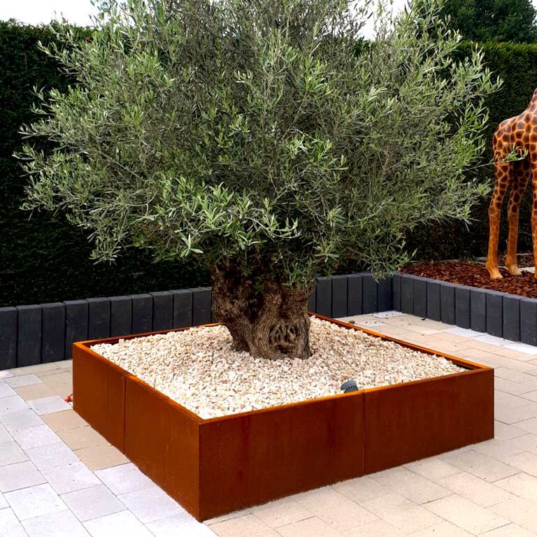 Donica ze stali corten Miami xxl 160 x 160 cm