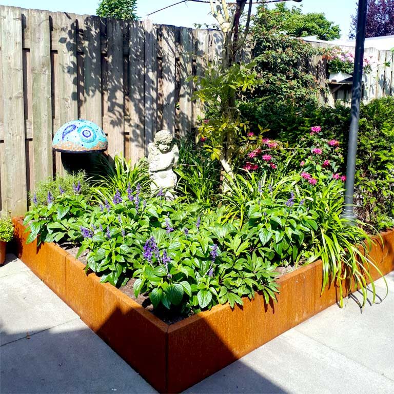 Donica ze stali corten Miami xxl 180 x 180 cm