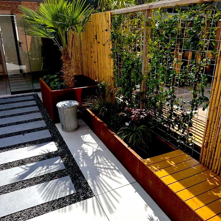 Donica ze stali corten Texas xxl 500 x 50 cm