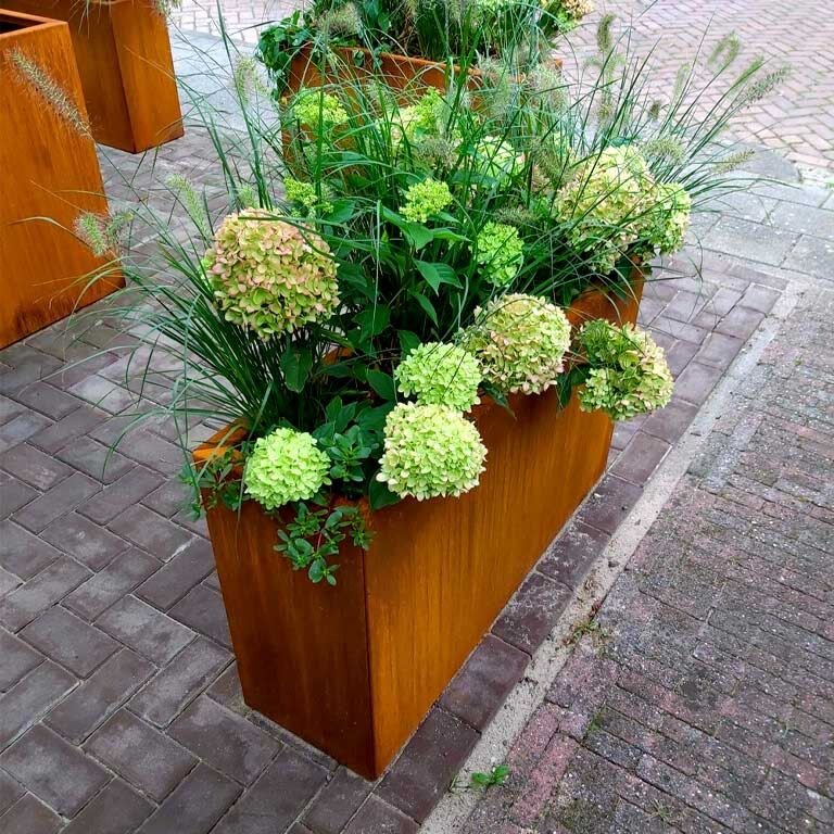 Donica ze stali corten Texas 30 x 100 cm
