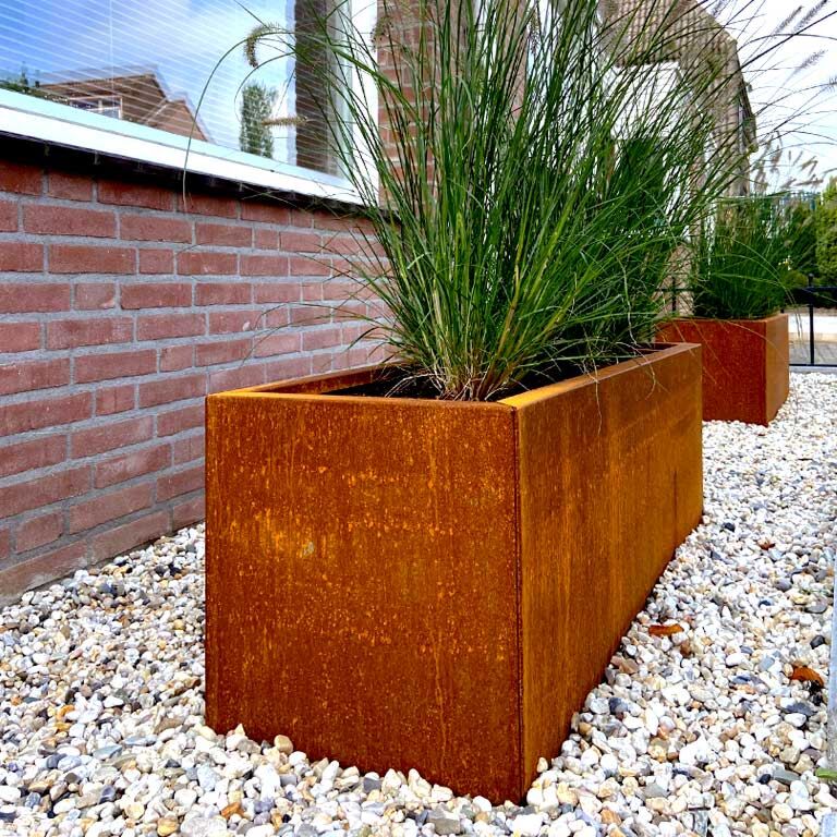 Donica ze stali corten Texas 40 x 100 cm